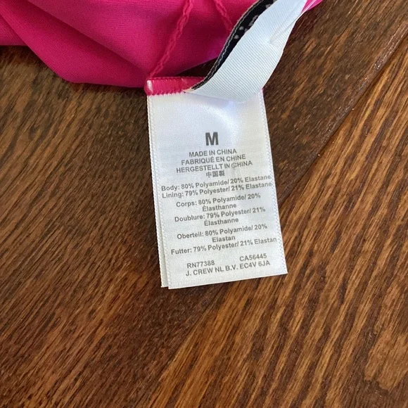 J.Crew Factory High Waist Tie Bikini Bottoms in Radiant Fuchsia Medium - Picture 9 of 12